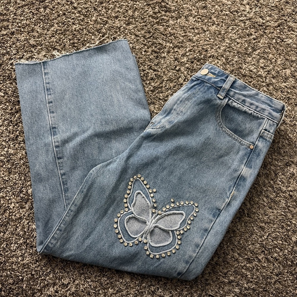 Cider Jeans Small Butterfly Cut Out Y2K Style Size Small 25"